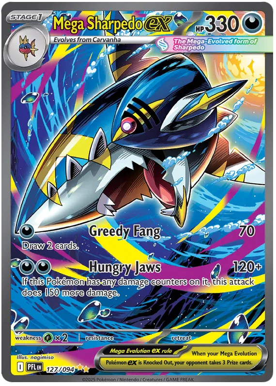 Mega Sharpedo ex - 127/094 - Illustration Rare (NM)