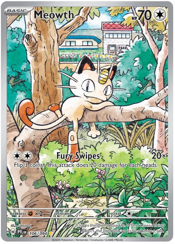 Meowth - 106/094 - Illustration Rare (NM)