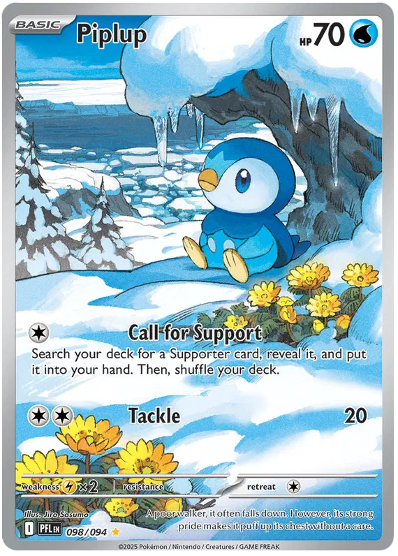 Piplup - 098/094 - Common (NM)