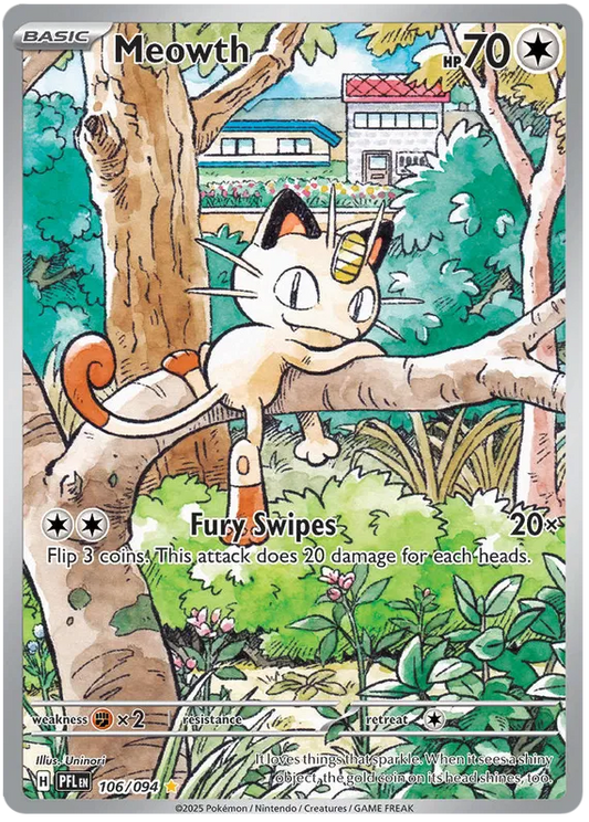Meowth - 106/094 - Illustration Rare (NM)